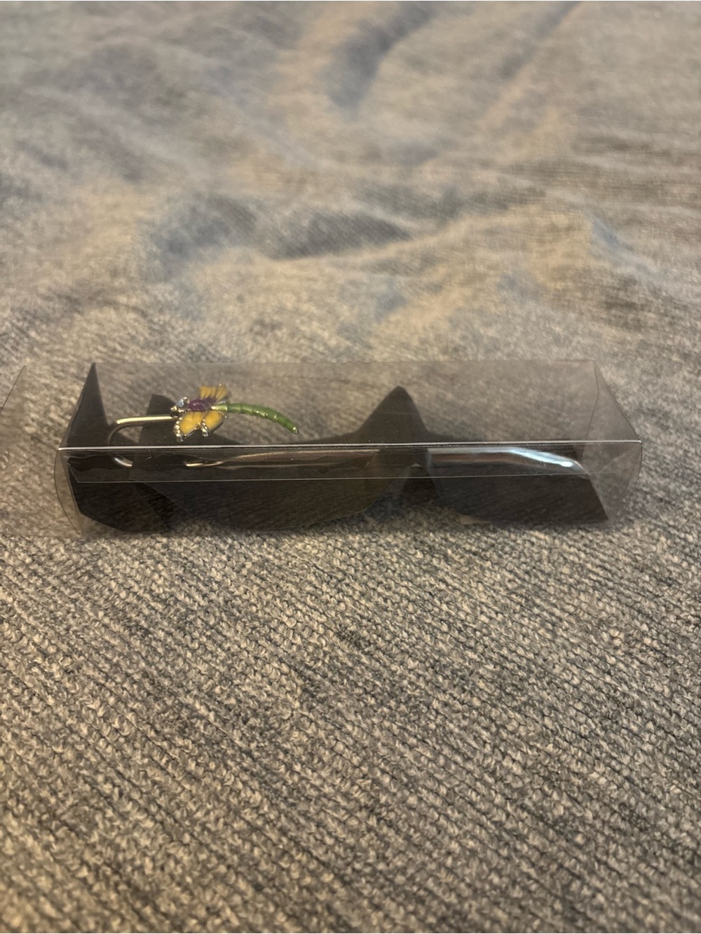 Decorative Yellow & Green Flower Pin/Bookmark - Home Accent